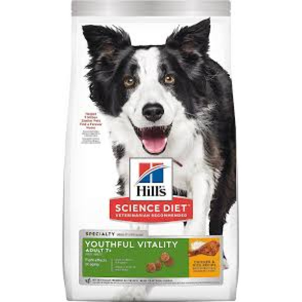 Hill's Youthful Vitality Adult 7+ Chicken & Rice Recipe Dog Food 高齡犬7+年輕活力雞肉+米配方 21.5lbs